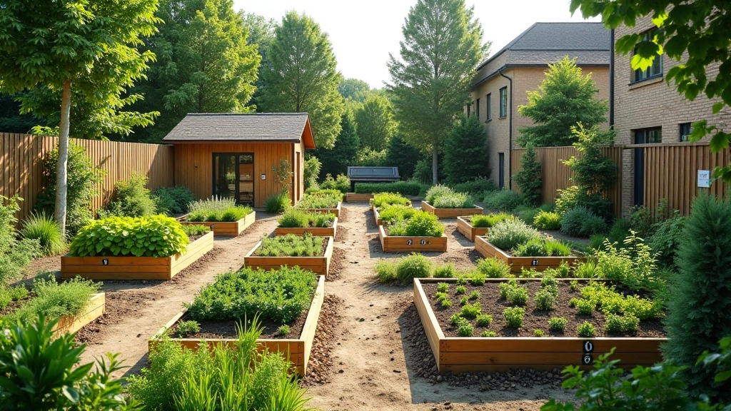 Linnaaia raamistik koos individuaalsete kruntidega, kastidega ja teabetahvlitega kogukonna jaoks