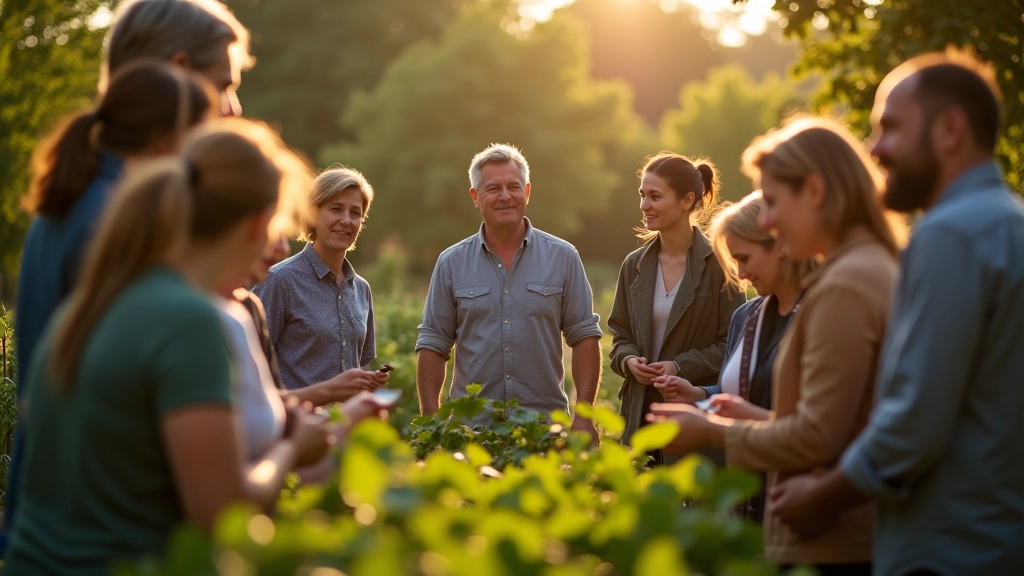 Linnaaia kogukonna kokkutulekul räägivad inimesed ja vaatavad ühiselt taimede kasvamist